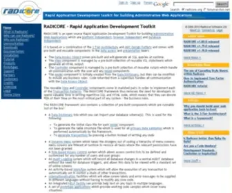 Radicore.org(Rapid Application Development Toolkit for Building Administrative Web Applications) Screenshot