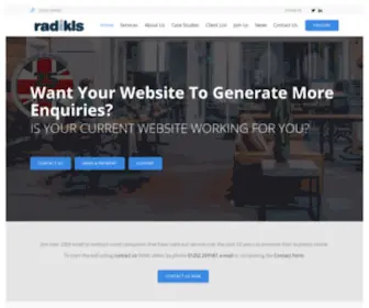 Radikls.co.uk(Website design) Screenshot