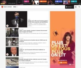 Radio-Canada.com(Information, radio, télé, sports, art) Screenshot