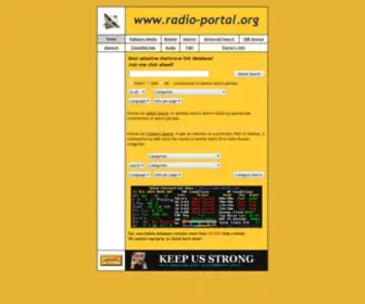 Radio-Portal.org(Start page of the search engine radio) Screenshot