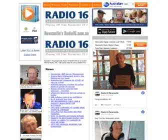 Radio16.com.au(Newcastle Radio16) Screenshot