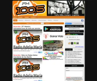 Radioadeliamariaweb.com.ar(Fm 100.5 Mhz) Screenshot