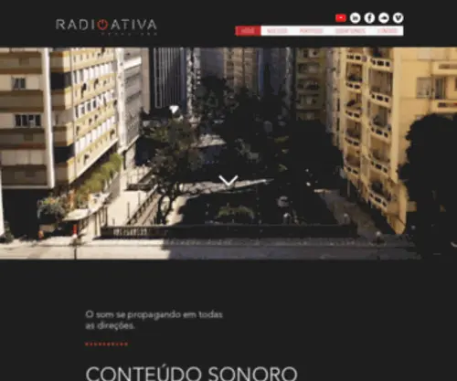 Radioativaprodutora.com.br(Radioativa Produtora de Som) Screenshot