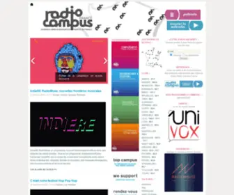 Radiocampus.org(Le réseau national des radios étudiantes françaises) Screenshot