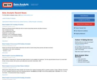 Radiocarbon.eu(Beta Analytic News and Upcoming Events Beta Analytic News and Upcoming Events) Screenshot