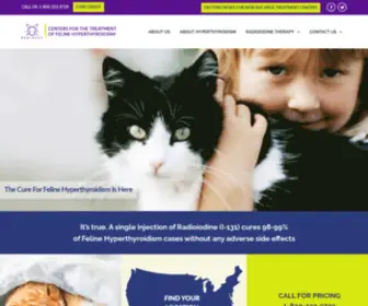 Radiocat.com(Centers for the Treatment of Feline Hyperthyroidism) Screenshot