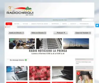 Radiochiriqui.com(Radio Chiriqui) Screenshot