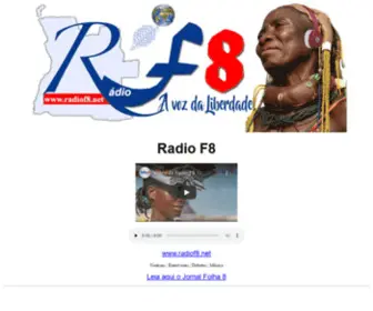 Radiof8.net(Rádio Folha 8 Serviços noticiosos e entrevistas fornecidas pelo Jornal Folha 8 de Angola) Screenshot