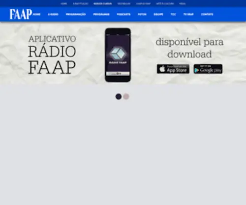 Radiofaap.com.br(RÁDIO FAAP) Screenshot