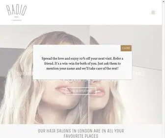 Radiohairsalon.com(Hair salons in London) Screenshot