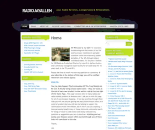 Radiojayallen.com(Jay's Radio Reviews) Screenshot