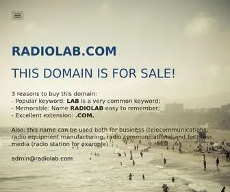 Radiolab.com(WE SALE THIS DOMAIN) Screenshot