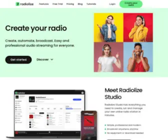 Radiolize.com(Create And Broadcast Your Internet Radio Online) Screenshot