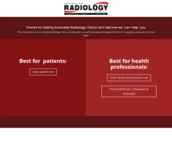 Radiologyclinics.com.au(Adelaide Bulk Billing Radiology) Screenshot