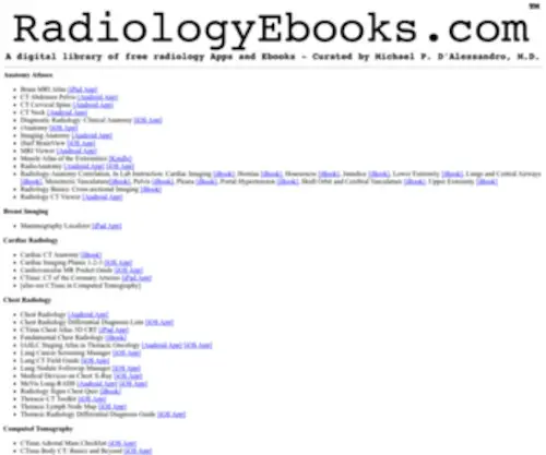 Radiologyebooks.com(Free Radiology Apps and Radiology Ebooks) Screenshot