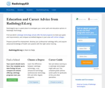 Radiologyed.org(Radiology Technician Schools) Screenshot