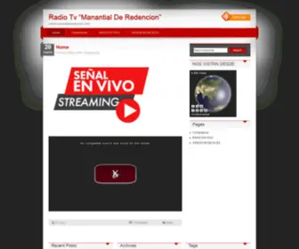 Radiomanantialderedencion.com(Radio Tv "Manantial De Redencion") Screenshot