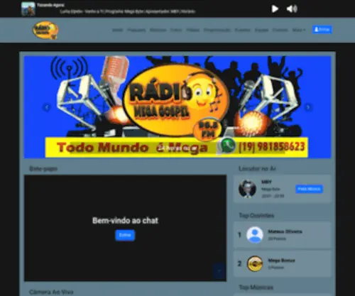 Radiomegagospel.com.br(Rádio) Screenshot