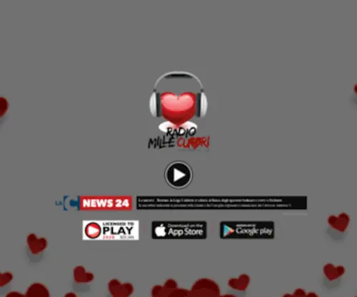 Radiomillecuori.com(Radio MilleCuori) Screenshot