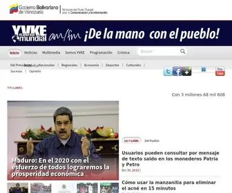 Radiomundial.com.ve(Yvke Mundial) Screenshot