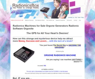 Radionicsbox.com(Radionics Machine Devices & Software Orgone Generators Orgonite Chi) Screenshot