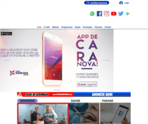 Radionovaera.com.br(O endereço da informação) Screenshot