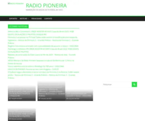 Radiopioneira.com.br(Rádio Pioneira) Screenshot