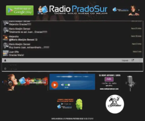 Radiopradosur.com(Déjanos tu mensaje e interactúa con los oyentes) Screenshot