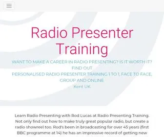 Radiopresentertraining.com(RADIO PRESENTER TRAINING WITH SONY AWARD WINNER) Screenshot