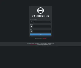 Radiorder.online(Giriş Yap) Screenshot