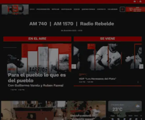 Radiorebelde.ar(AM 740 Radio Rebelde) Screenshot