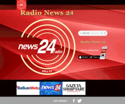 Radioshqiptare.al(Radio NEWS24) Screenshot