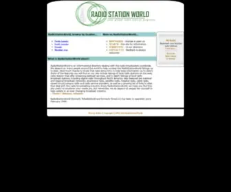 Radiostationworld.com(Radio Broadcast Directory and Listing of Radio Stations on the Web) Screenshot