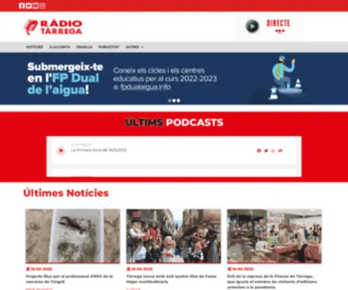 Radiotarrega.cat(Informació local i comarcal) Screenshot
