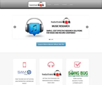 Radiotraks.com(RadioTraks makes the web work for Radio and the Music Industry with EZ Trak®) Screenshot