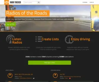Radiotrucker.com(Radio List Creator for Virtual Truck Drivers and Farmers) Screenshot