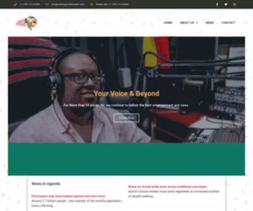 Radiougandaboston.com(Radio Uganda Boston) Screenshot