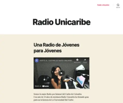 Radiounicaribe.com(Radio Unicaribe) Screenshot