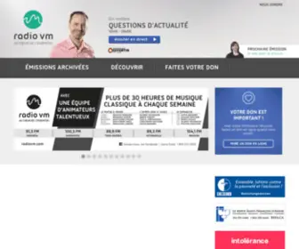 Radiovm.com(Radio francophone au Québec) Screenshot