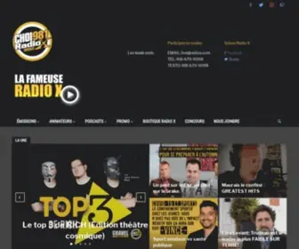 Radiox.com(Groupe Radio X) Screenshot