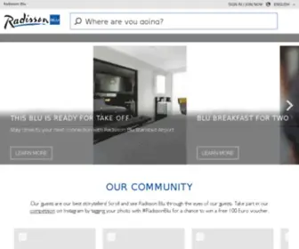 Radissonblu.com(Radisson Blu Hotels & Resorts) Screenshot
