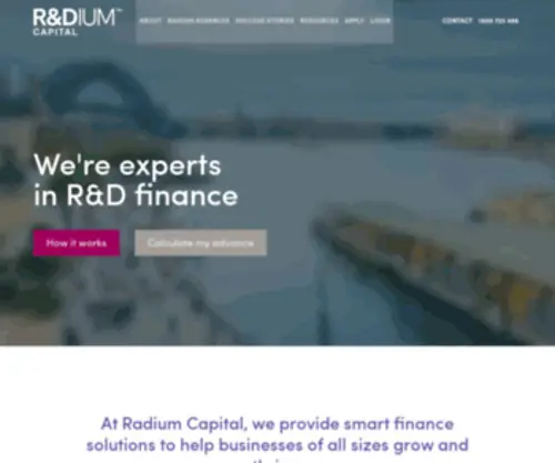 Radiumcapital.com.au(R&D Tax Return Advance Australia) Screenshot