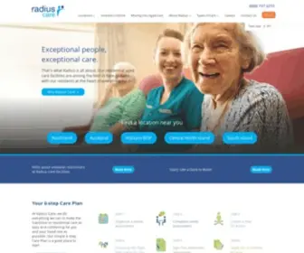 Radiuscare.co.nz(Aged Care Providers) Screenshot
