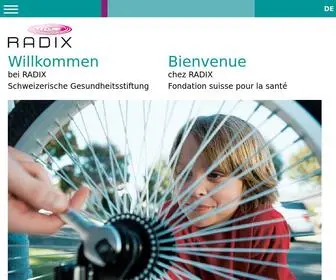 Radix.ch(RADIX Schweizerische Gesundheitsstiftung) Screenshot