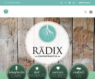 Radixchiro.com(Colorado Springs Chiropractor) Screenshot