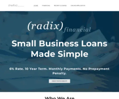 Radixfinancialgroup.com(Radix Financial Group) Screenshot