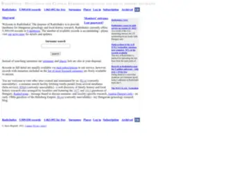 Radixindex.com(Hungarian genealogy and local history databases) Screenshot