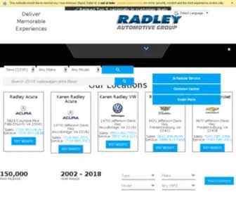 Radleyauto.com(Radley Automotive Group) Screenshot