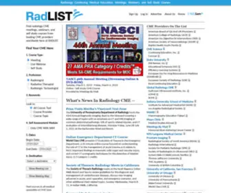 Radlist.com(Radiology CME Course and Conference List) Screenshot