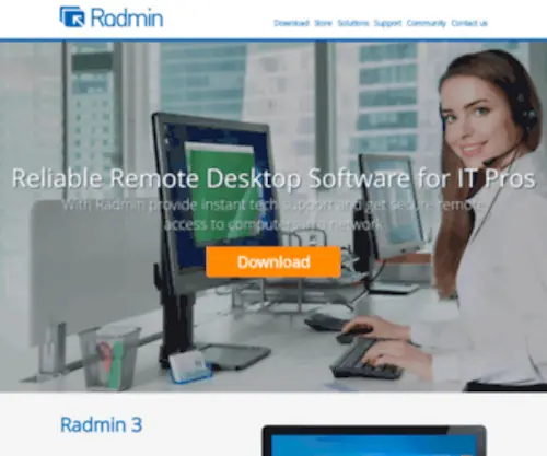 Radmin.com(Reliable Remote Desktop Software for IT Pros) Screenshot